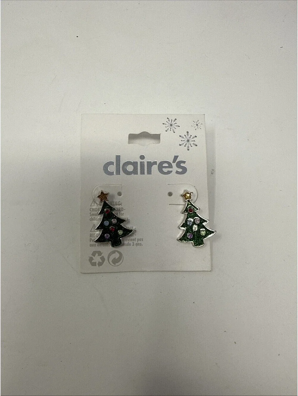 Claire’s Green Christmas Tree Christmas Earrings